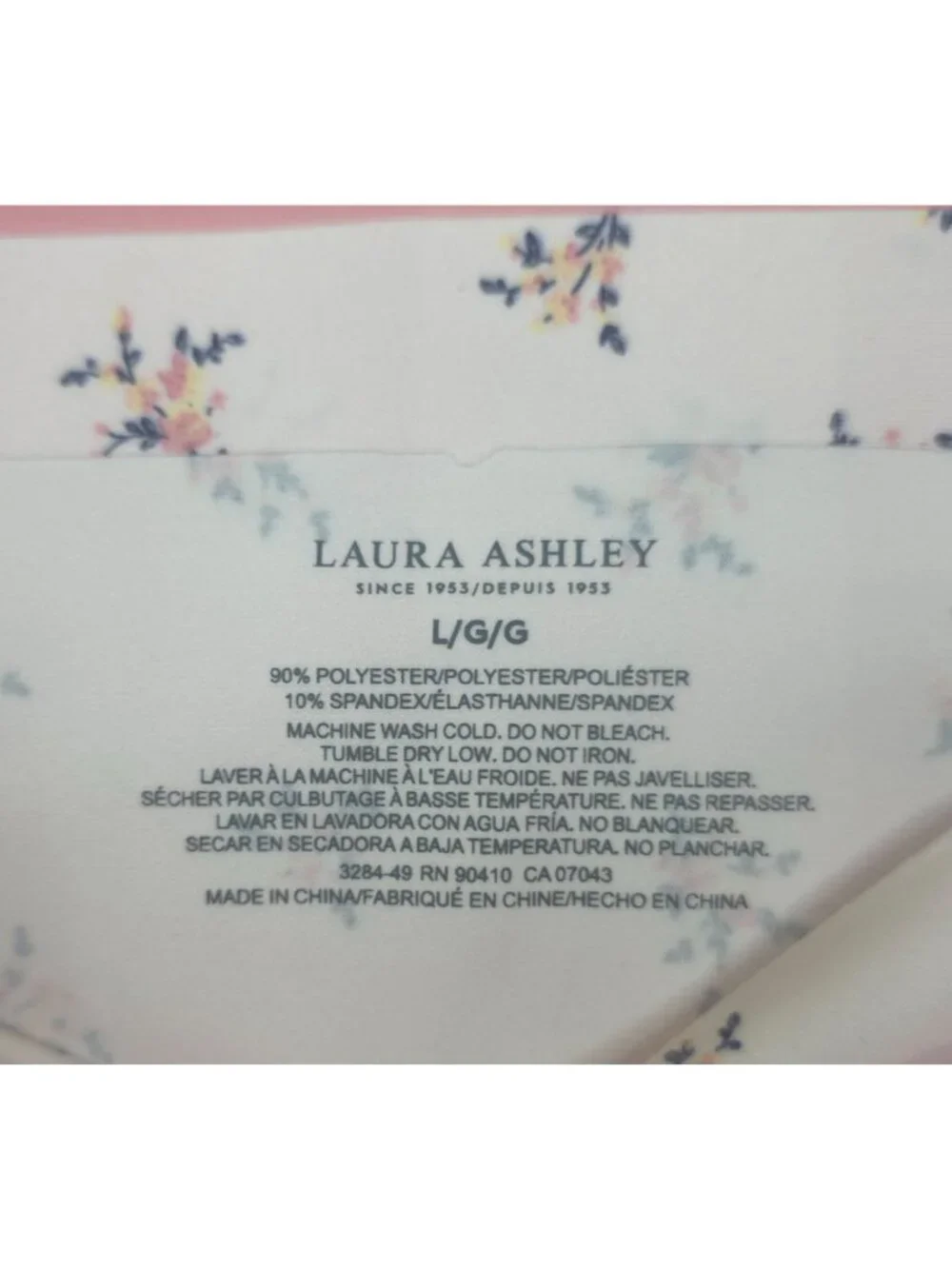 Laura Ashley L 5-Pack No-Show Lace Trim Panties Super Soft Hipster Pink Blue Yel